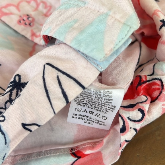 Janie and jack floral sketch wide leg bow front romper jumpsuit - Picture 8 of 9